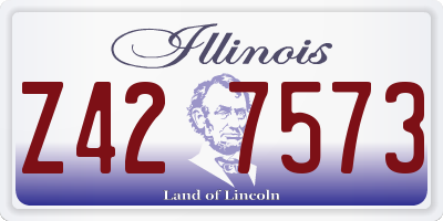 IL license plate Z427573