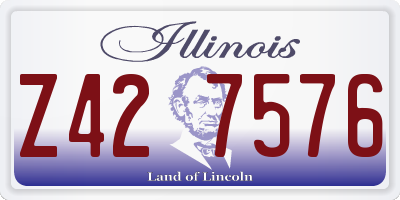 IL license plate Z427576