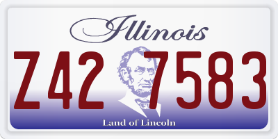 IL license plate Z427583