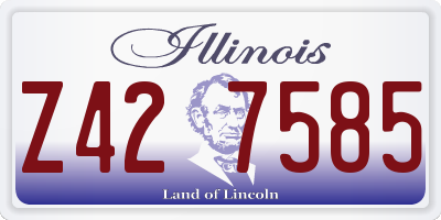 IL license plate Z427585