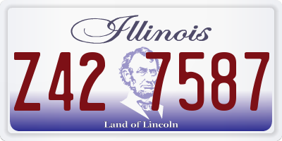 IL license plate Z427587