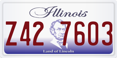IL license plate Z427603