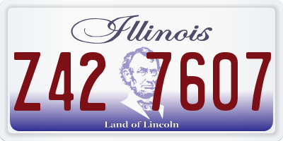IL license plate Z427607