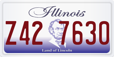 IL license plate Z427630