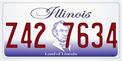 IL license plate Z427634