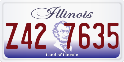 IL license plate Z427635