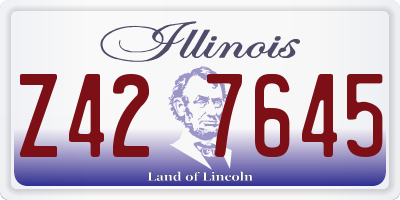 IL license plate Z427645