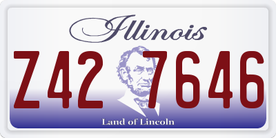 IL license plate Z427646