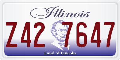 IL license plate Z427647