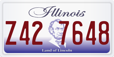 IL license plate Z427648