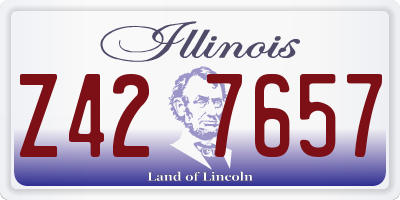 IL license plate Z427657