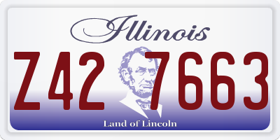 IL license plate Z427663