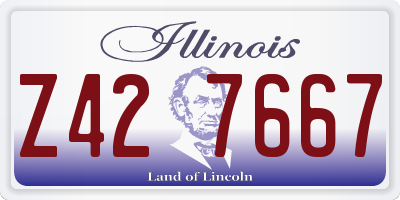 IL license plate Z427667