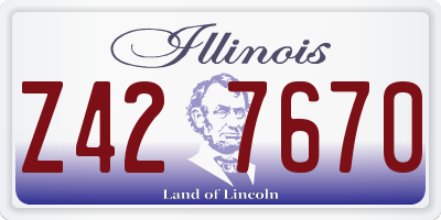 IL license plate Z427670