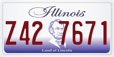 IL license plate Z427671