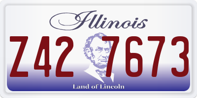 IL license plate Z427673