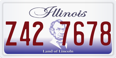 IL license plate Z427678