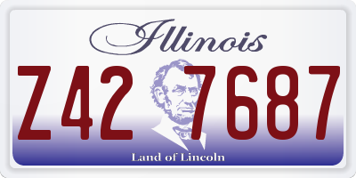 IL license plate Z427687