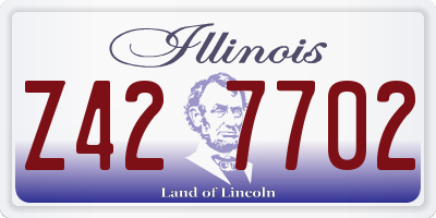 IL license plate Z427702