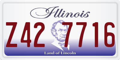 IL license plate Z427716