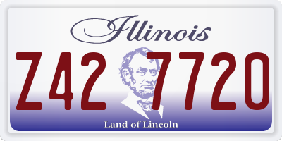 IL license plate Z427720