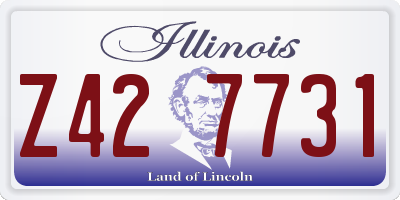 IL license plate Z427731