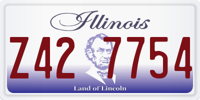 IL license plate Z427754