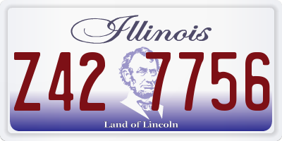 IL license plate Z427756
