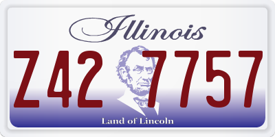 IL license plate Z427757
