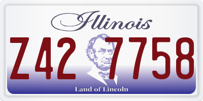 IL license plate Z427758
