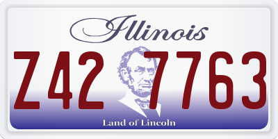 IL license plate Z427763