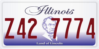 IL license plate Z427774