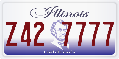 IL license plate Z427777