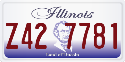 IL license plate Z427781