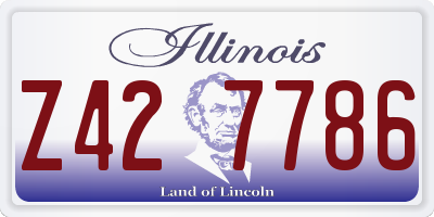 IL license plate Z427786