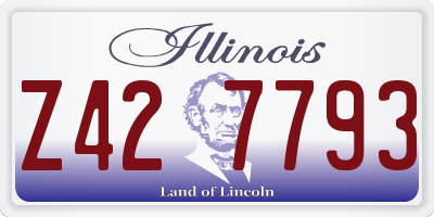 IL license plate Z427793