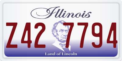 IL license plate Z427794