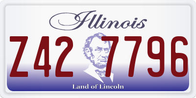 IL license plate Z427796