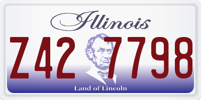 IL license plate Z427798