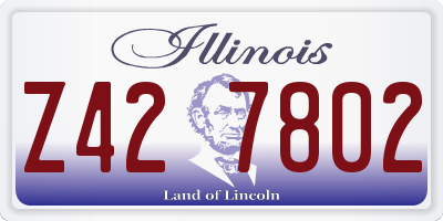 IL license plate Z427802