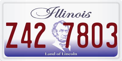 IL license plate Z427803