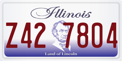 IL license plate Z427804