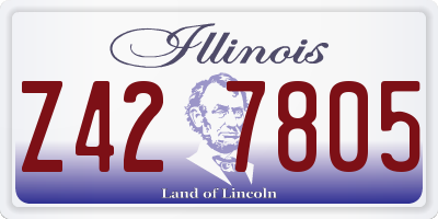 IL license plate Z427805