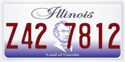 IL license plate Z427812