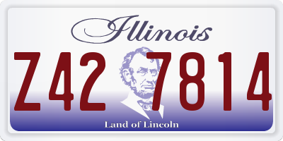 IL license plate Z427814