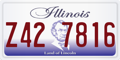 IL license plate Z427816