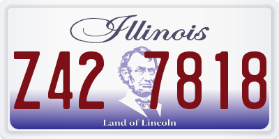 IL license plate Z427818