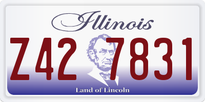 IL license plate Z427831