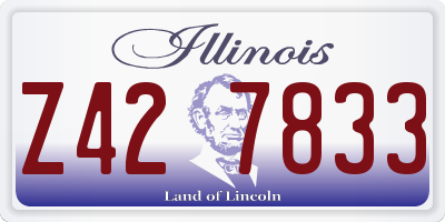IL license plate Z427833