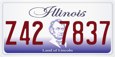 IL license plate Z427837